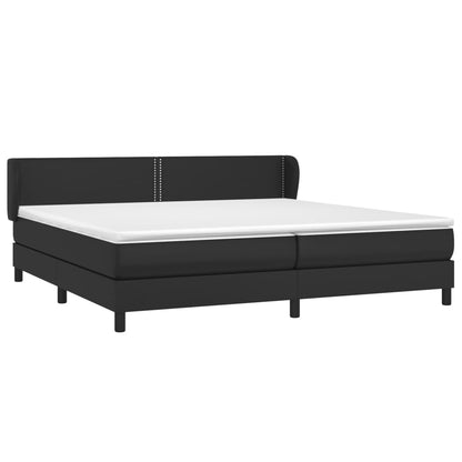Giroletto a Molle con Materasso Nero 200x200 cm in Similpelle | homemem39