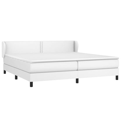 Giroletto a Molle con Materasso Bianco 200x200cm in Similpelle | homemem39