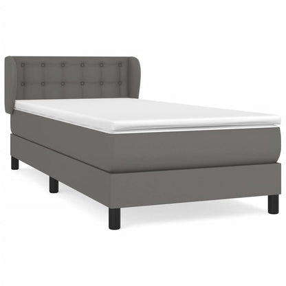 Giroletto a Molle con Materasso Grgio 80x200 cm in Similpelle | homemem39