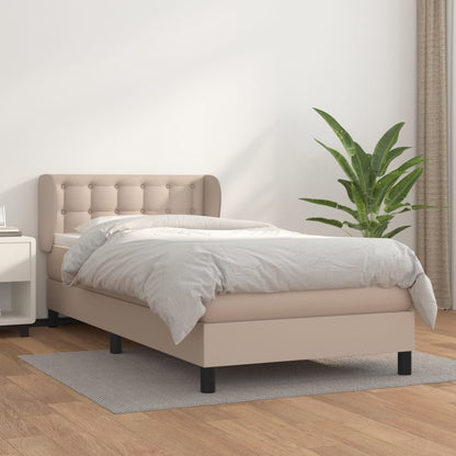Giroletto a Molle con Materasso Cappuccino 90x190 cm Similpelle | homemem39