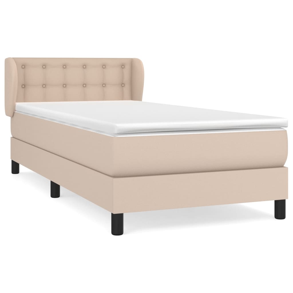 Giroletto a Molle con Materasso Cappuccino 90x200 cm Similpelle | homemem39