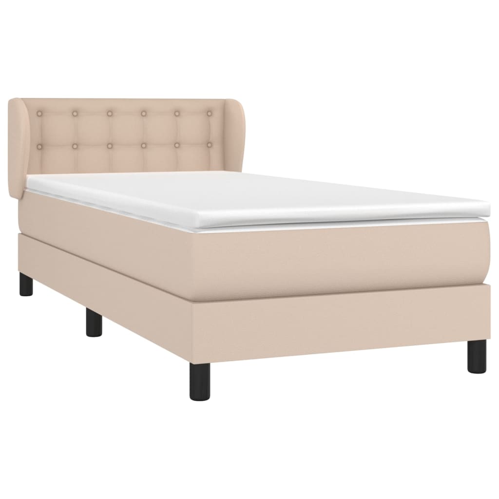 Giroletto a Molle con Materasso Cappuccino 90x200 cm Similpelle | homemem39