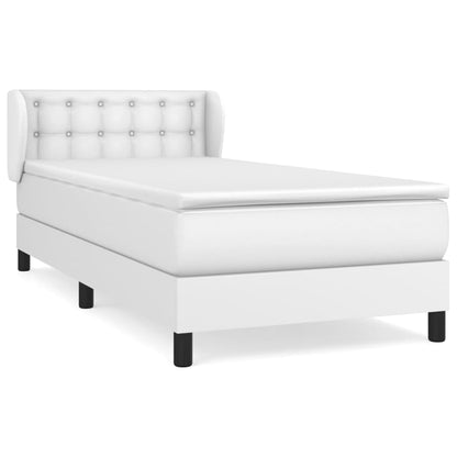 Giroletto a Molle con Materasso Bianco 100x200 cm in Similpelle | homemem39