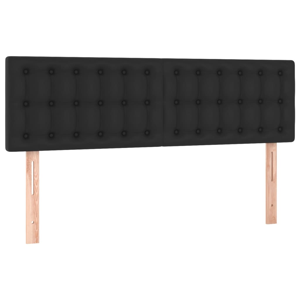 Giroletto a Molle con Materasso Nero 140x190 cm in Similpelle | homemem39