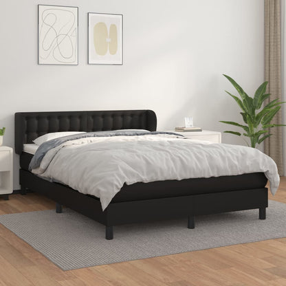 Giroletto a Molle con Materasso Nero 140x190 cm in Similpelle | homemem39