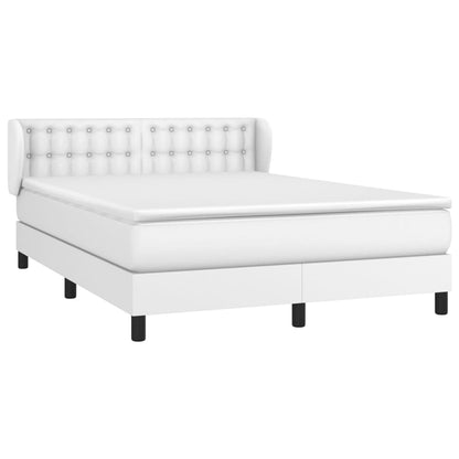 Giroletto a Molle con Materasso Bianco 140x190 cm in Similpelle | homemem39