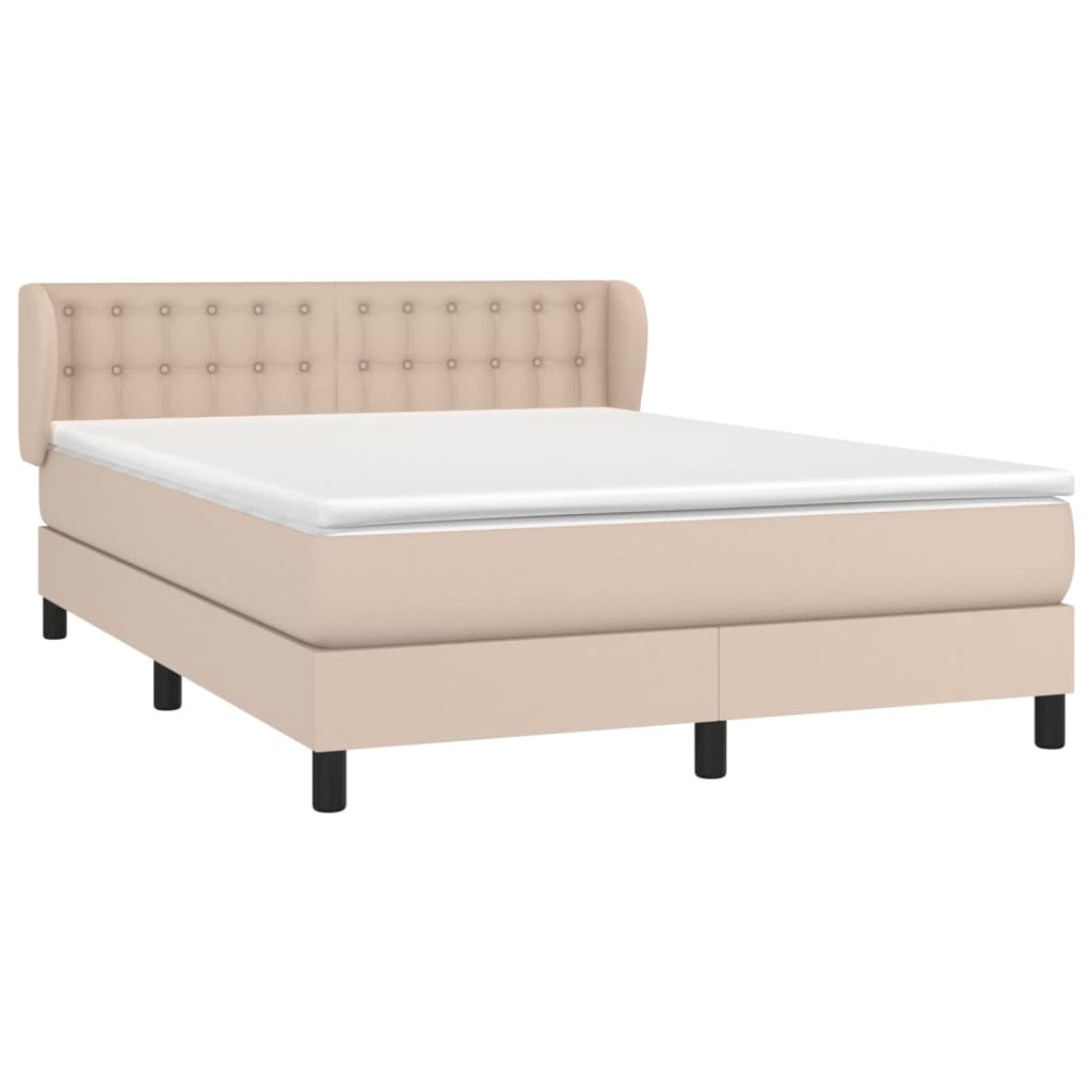 Giroletto a Molle con Materasso Cappuccino 140x190cm Similpelle | homemem39