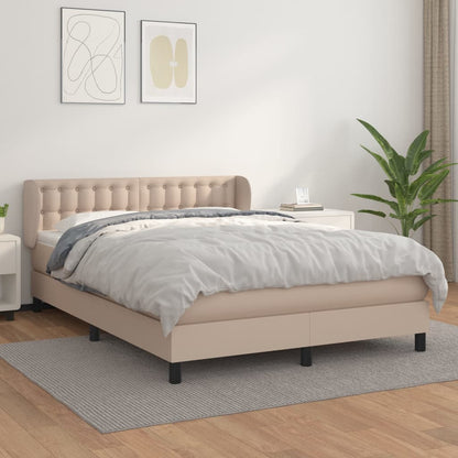 Giroletto a Molle con Materasso Cappuccino 140x190cm Similpelle | homemem39