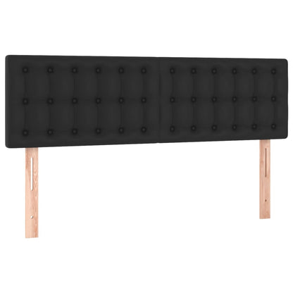 Giroletto a Molle con Materasso Nero 140x200 cm in Similpelle | homemem39