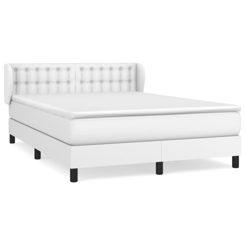 Giroletto a Molle con Materasso Bianco 140x200 cm in Similpelle | homemem39