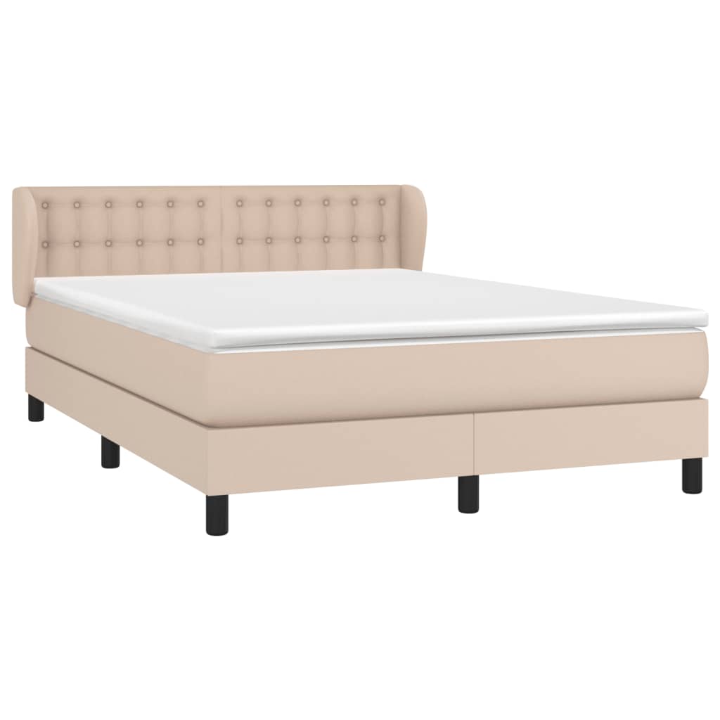 Giroletto a Molle con Materasso Cappuccino 140x200cm Similpelle | homemem39