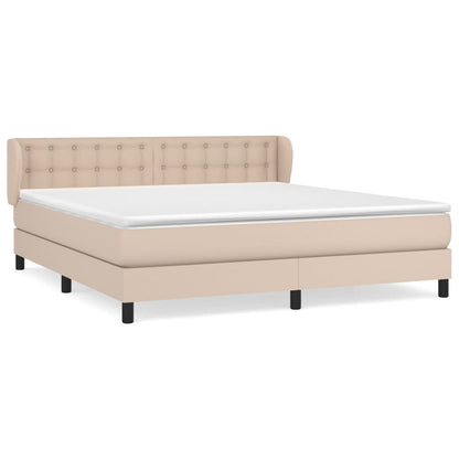 Giroletto a Molle con Materasso Cappuccino 160x200cm Similpelle