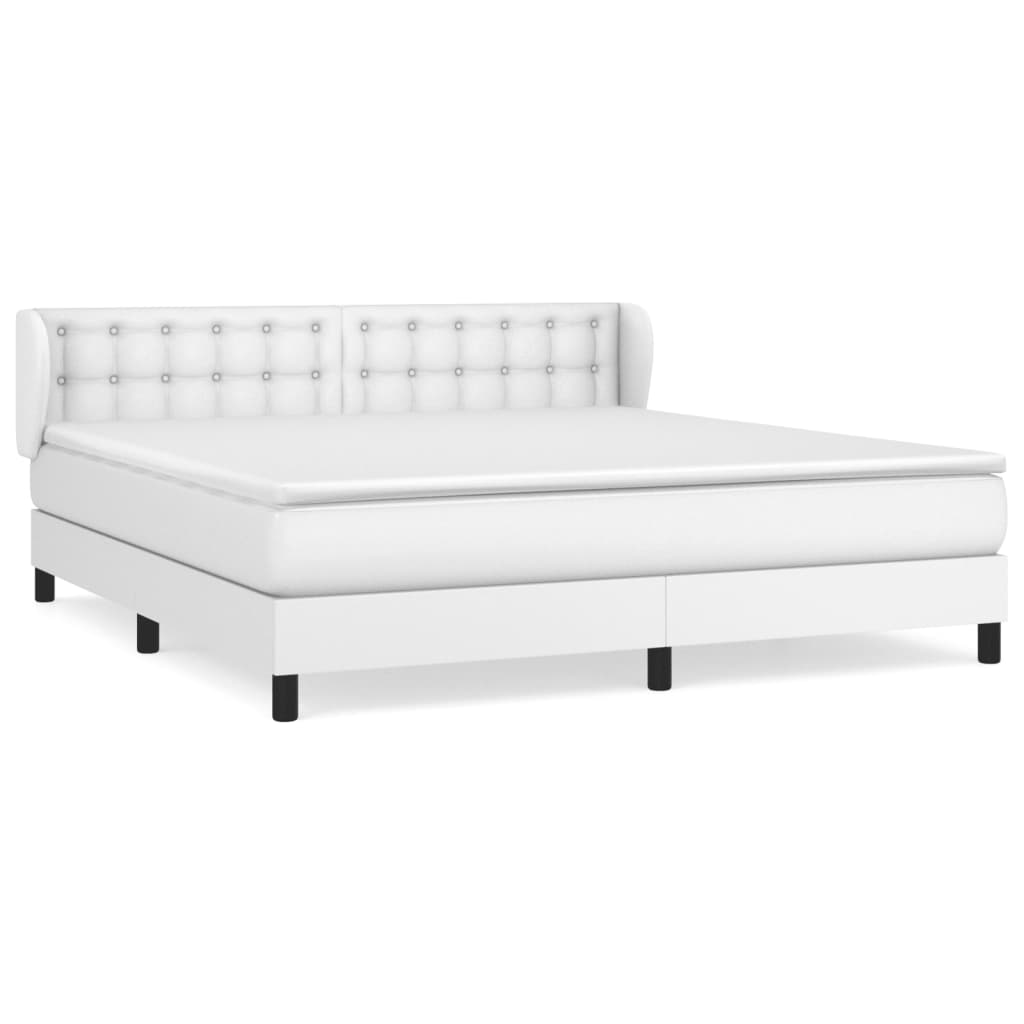 Giroletto a Molle con Materasso Bianco 180x200 cm in Similpelle | homemem39