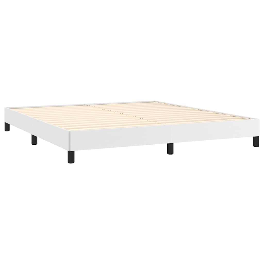 Giroletto a Molle con Materasso Bianco 180x200 cm in Similpelle