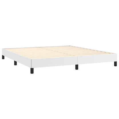 Giroletto a Molle con Materasso Bianco 180x200 cm in Similpelle
