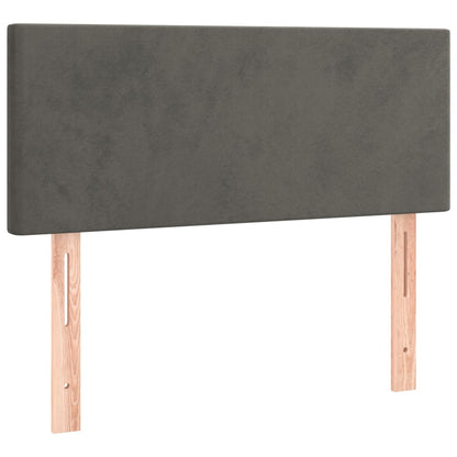 Giroletto a Molle con Materasso Grigio Scuro 80x200 cm Velluto | homemem39