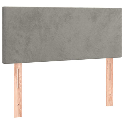 Giroletto a Molle con Materasso Grigio Chiaro 90x190 cm Velluto | homemem39