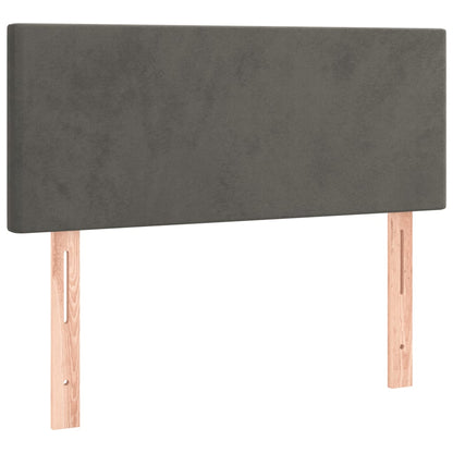 Giroletto a Molle con Materasso Grigio Scuro 90x190 cm Velluto | homemem39