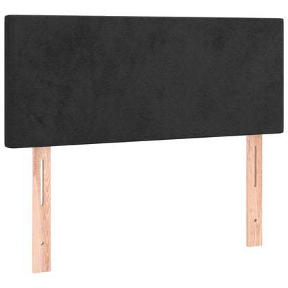 Giroletto a Molle con Materasso Nero 90x190 cm in Velluto | homemem39