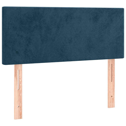 Giroletto a Molle con Materasso Blu Scuro 90x190 cm in Velluto | homemem39
