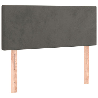 Giroletto a Molle con Materasso Grigio Scuro 90x200 cm Velluto | homemem39