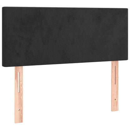 Giroletto a Molle con Materasso Nero 90x200 cm in Velluto | homemem39