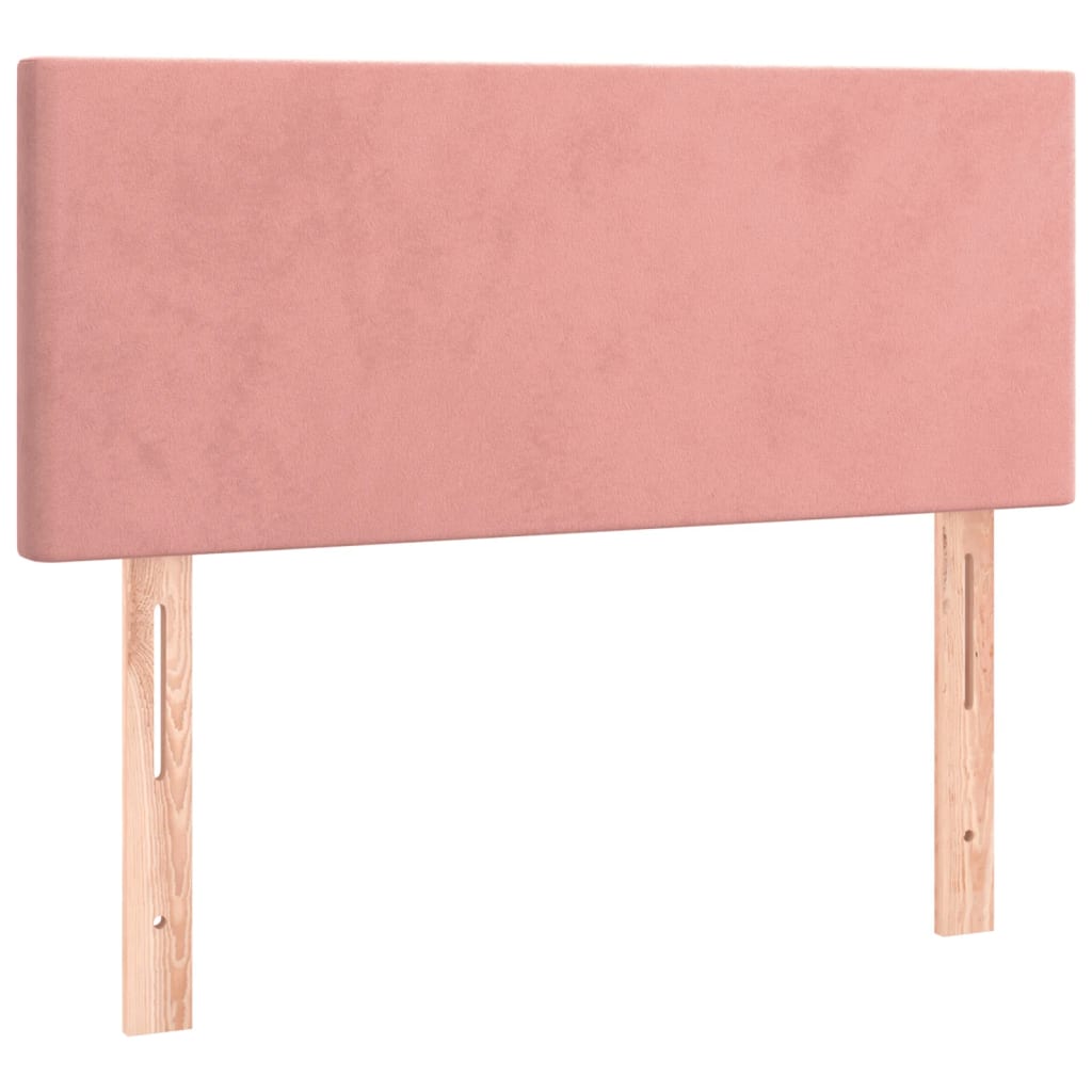 Giroletto a Molle con Materasso Rosa 90x200 cm in Velluto | homemem39