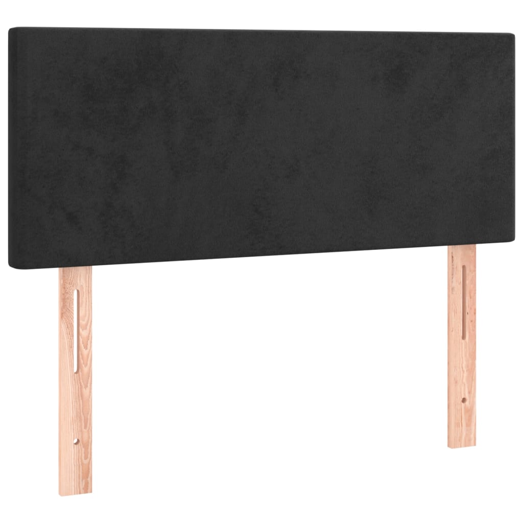Giroletto a Molle con Materasso Nero 100x200 cm in Velluto | homemem39