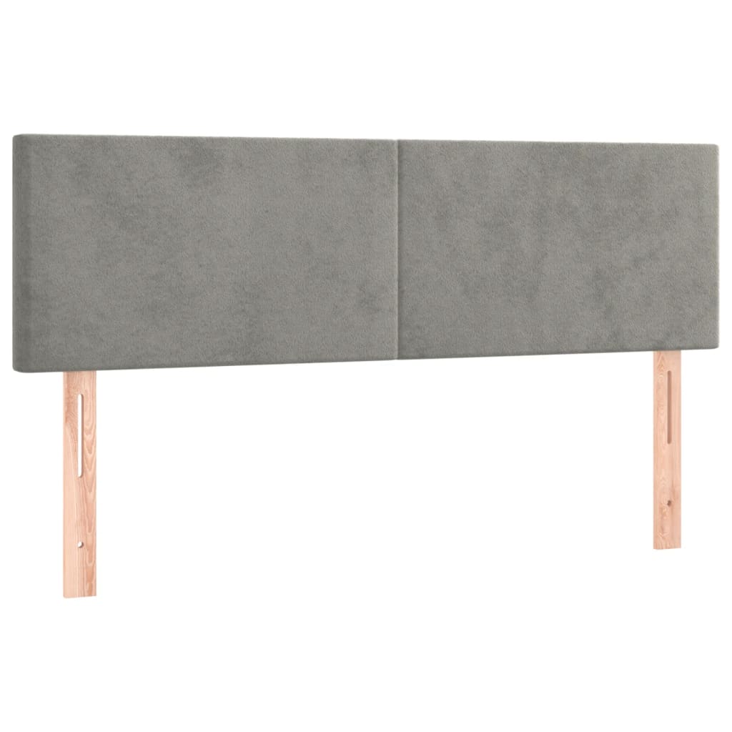 Giroletto a Molle con Materasso Grigio Chiaro 140x190cm Velluto | homemem39