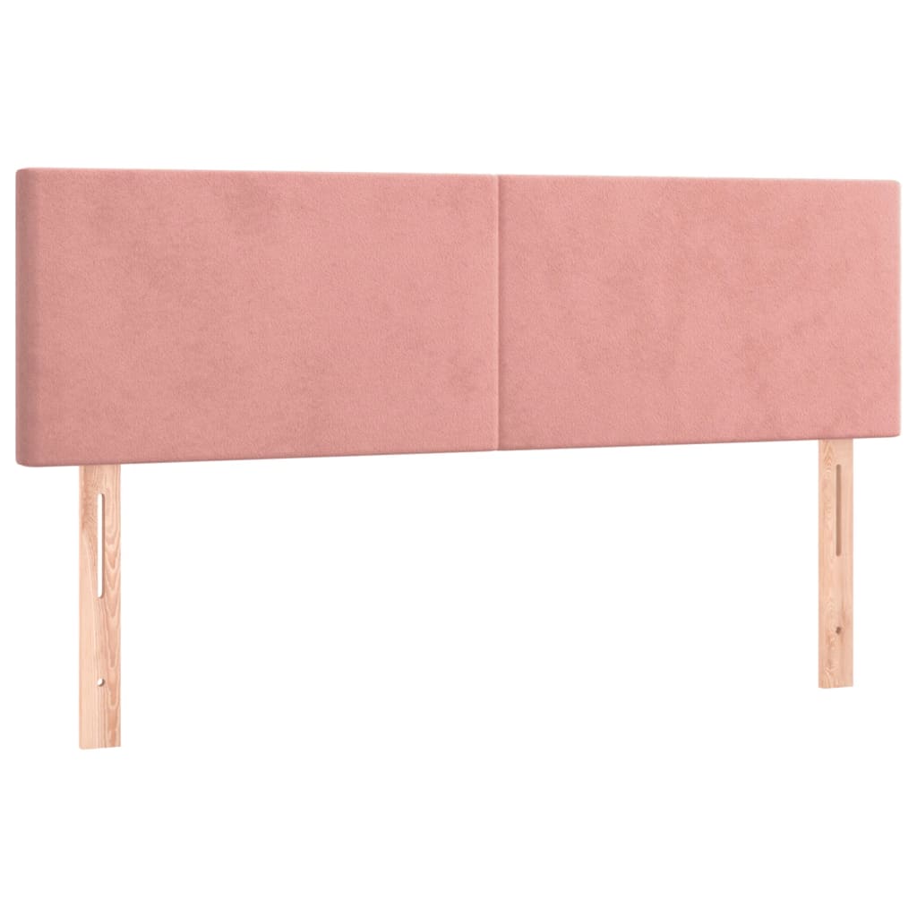 Giroletto a Molle con Materasso Rosa 140x190 cm in Velluto | homemem39