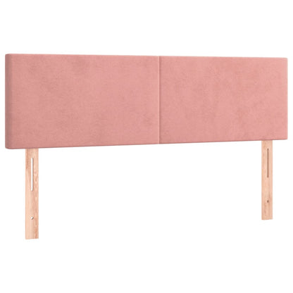 Giroletto a Molle con Materasso Rosa 140x190 cm in Velluto | homemem39