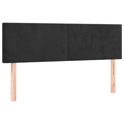 Giroletto a Molle con Materasso Nero 140x200 cm in Velluto | homemem39