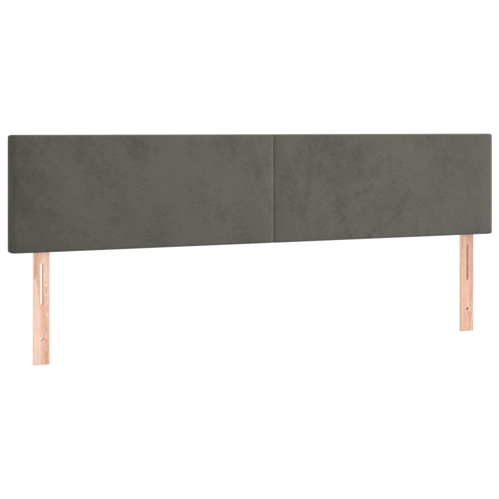 Giroletto a Molle con Materasso Grigio Scuro 160x200 cm Velluto | homemem39