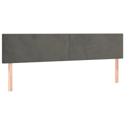 Giroletto a Molle con Materasso Grigio Scuro 160x200 cm Velluto | homemem39