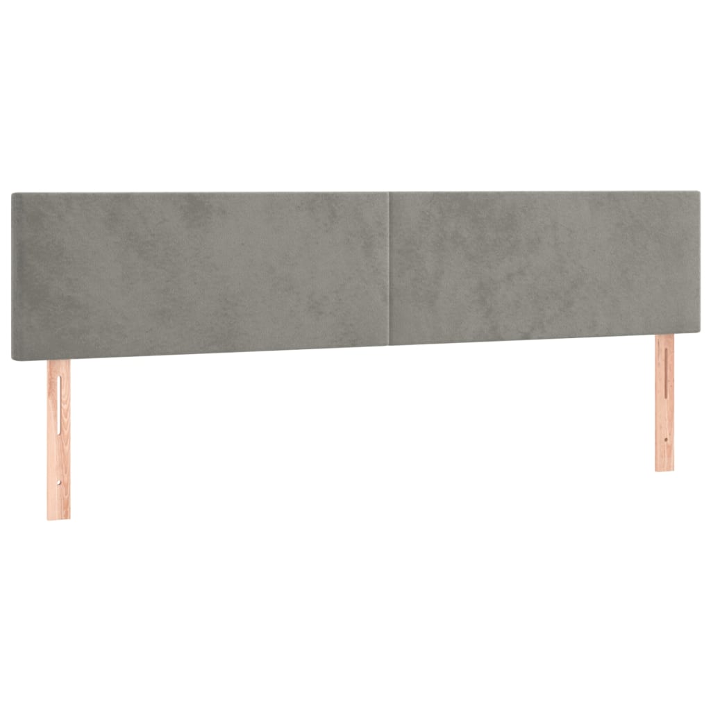 Giroletto a Molle con Materasso Grigio Chiaro 180x200cm Velluto | homemem39