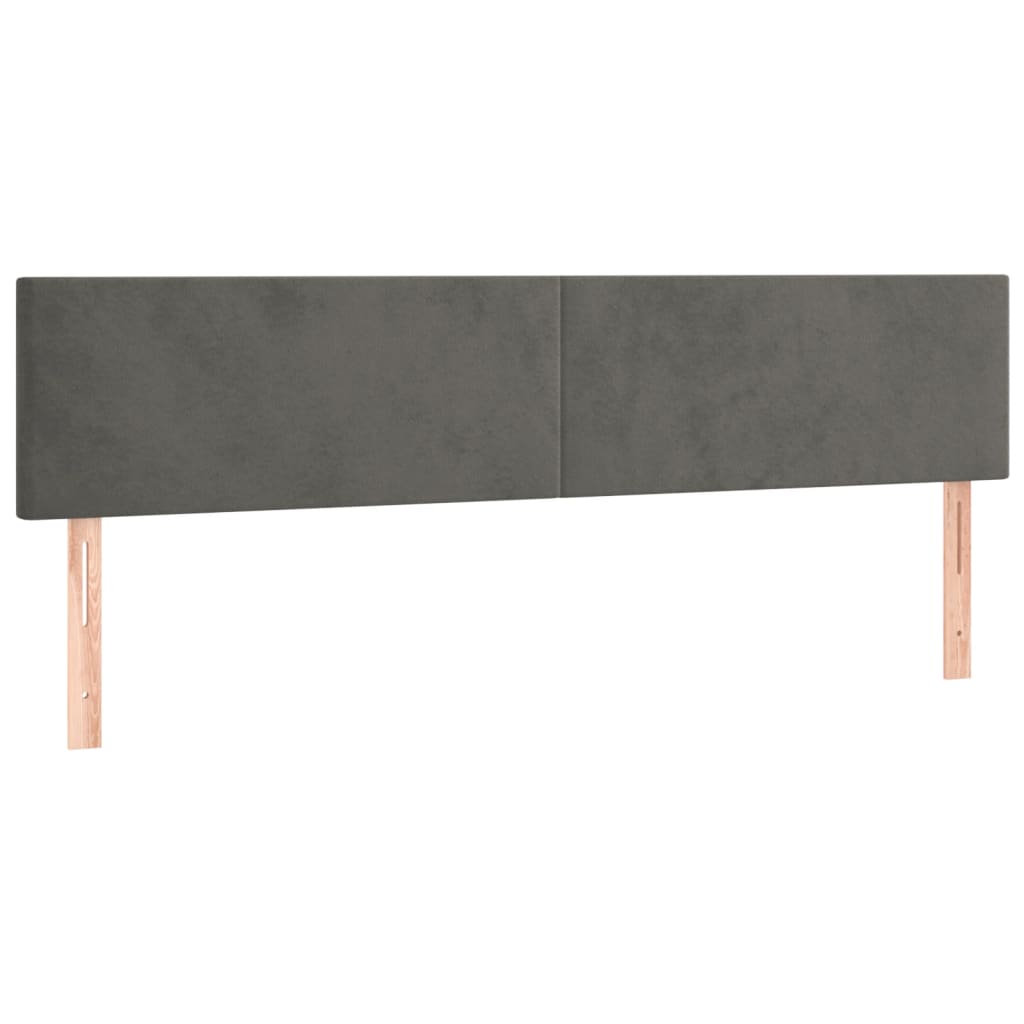 Giroletto a Molle con Materasso Grigio Scuro 180x200 cm Velluto | homemem39