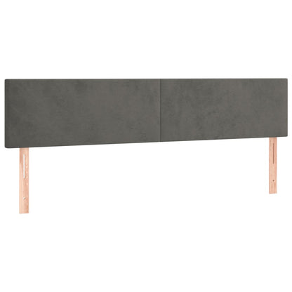 Giroletto a Molle con Materasso Grigio Scuro 180x200 cm Velluto | homemem39