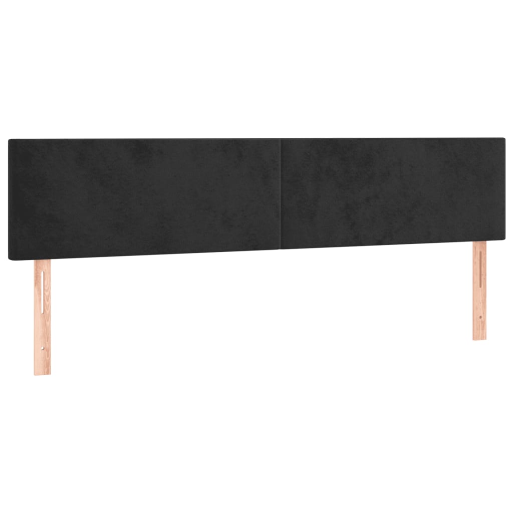 Giroletto a Molle con Materasso Nero 180x200 cm in Velluto | homemem39