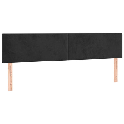 Giroletto a Molle con Materasso Nero 180x200 cm in Velluto | homemem39