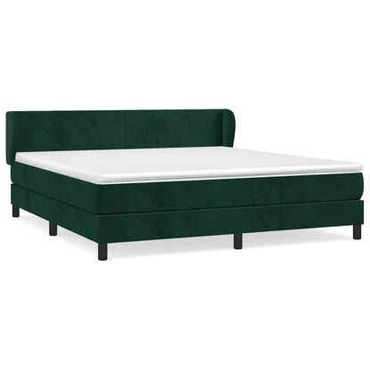 Giroletto a Molle con Materasso Verde Scuro 180x200 cm Velluto | homemem39