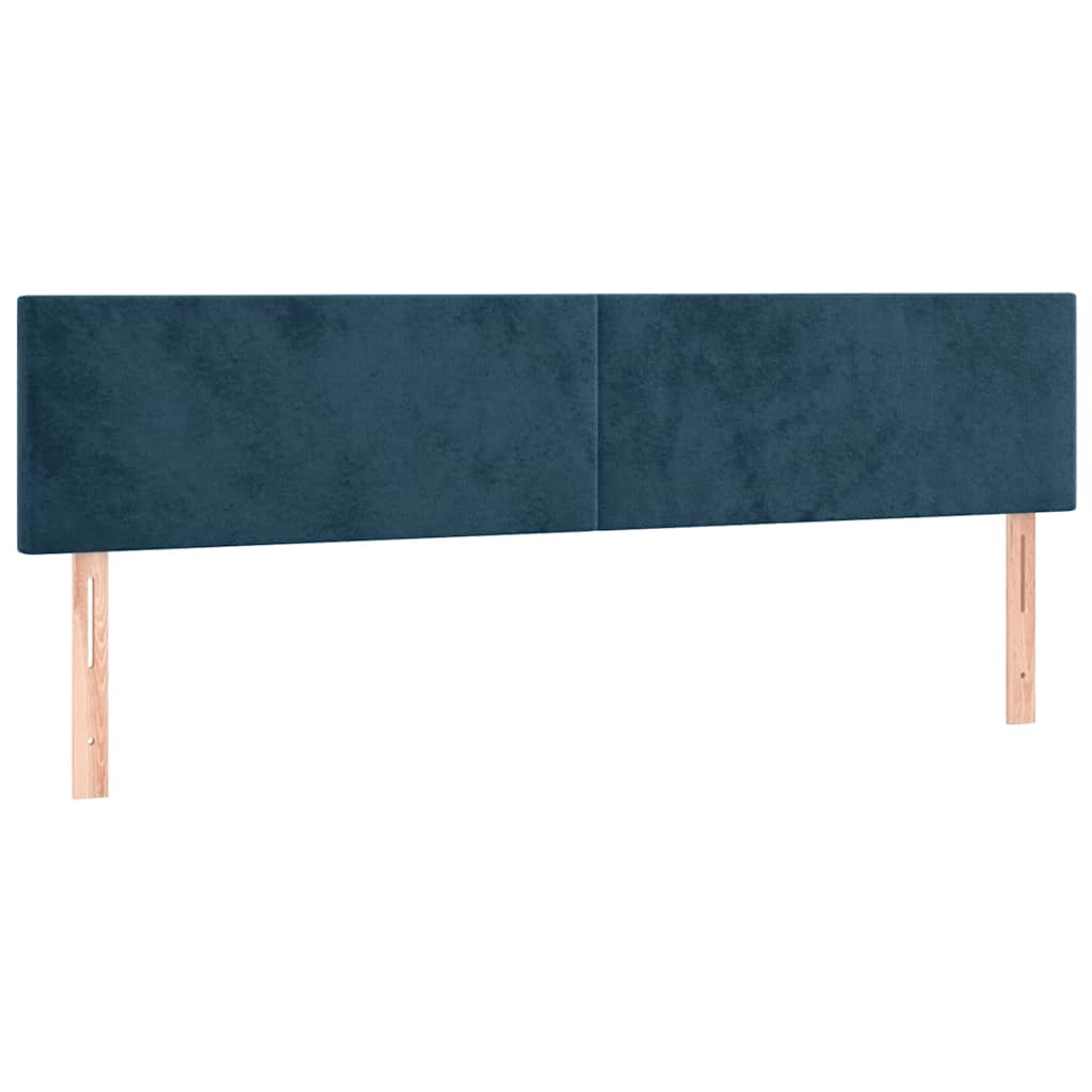 Giroletto a Molle con Materasso Blu Scuro 180x200 cm in Velluto | homemem39