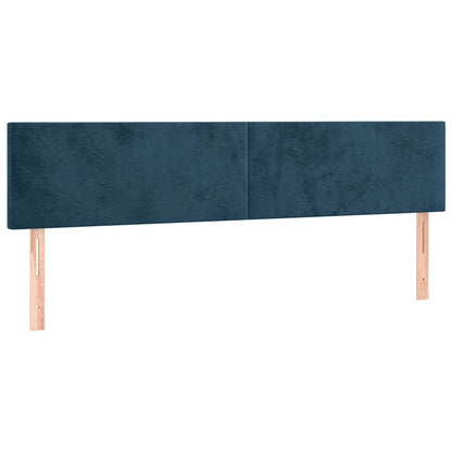 Giroletto a Molle con Materasso Blu Scuro 180x200 cm in Velluto | homemem39