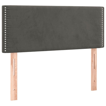 Giroletto a Molle con Materasso Grigio Scuro 90x200 cm Velluto | homemem39