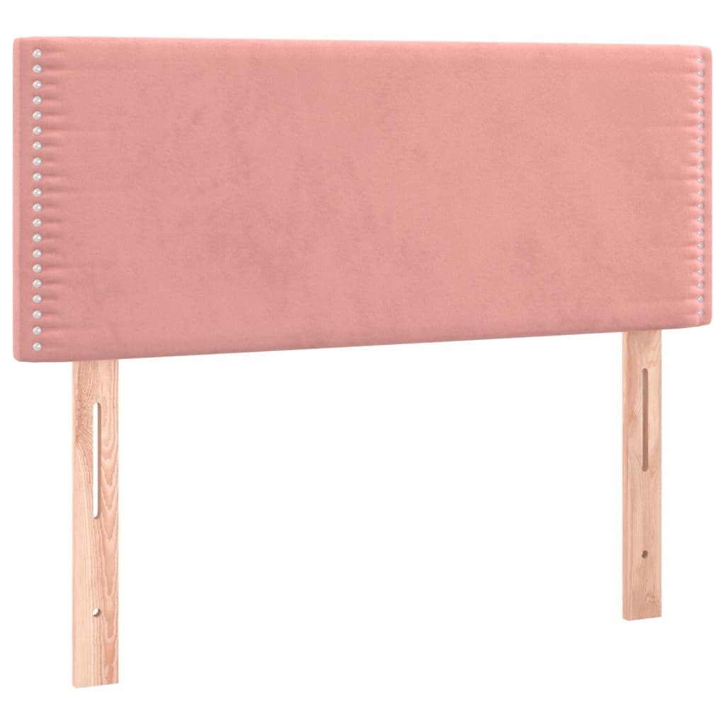 Giroletto a Molle con Materasso Rosa 100x200 cm in Velluto | homemem39