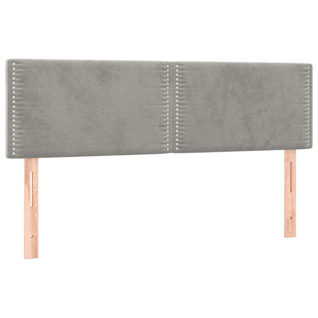 Giroletto a Molle con Materasso Grigio Chiaro 140x190cm Velluto | homemem39