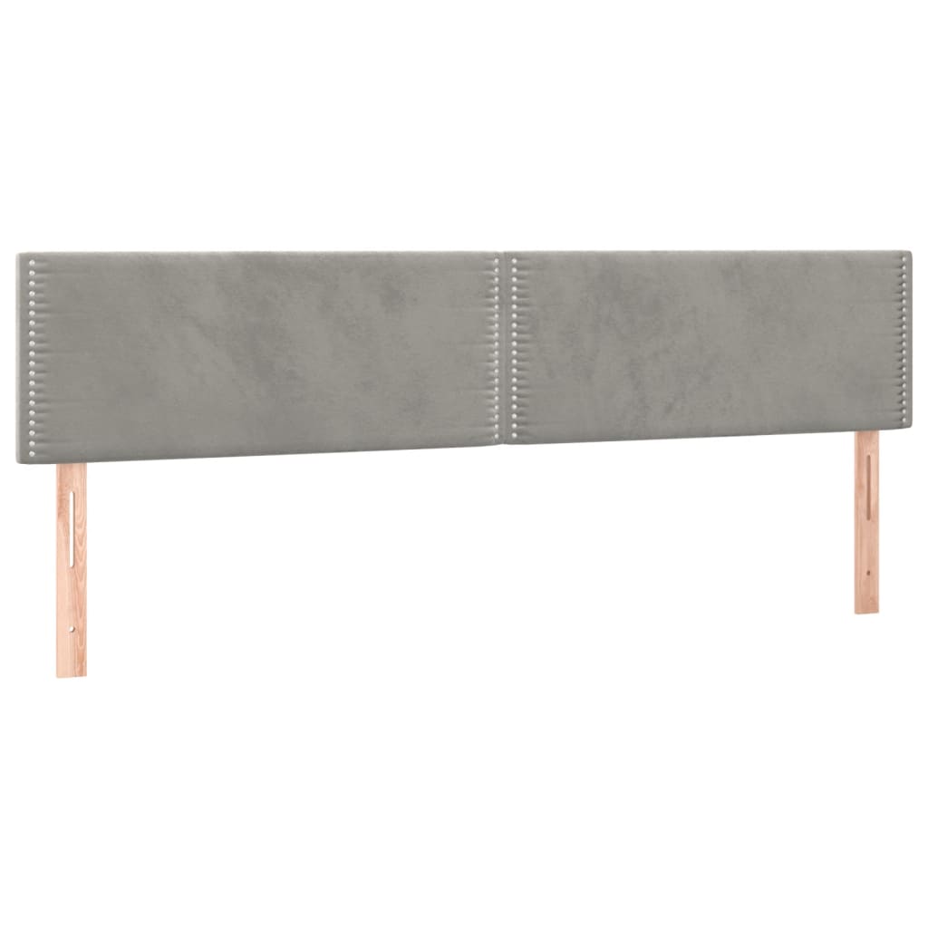 Giroletto a Molle con Materasso Grigio Chiaro 200x200cm Velluto | homemem39