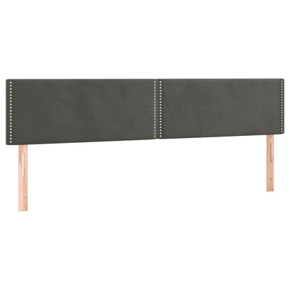 Giroletto a Molle con Materasso Grigio Scuro 200x200 cm Velluto | homemem39