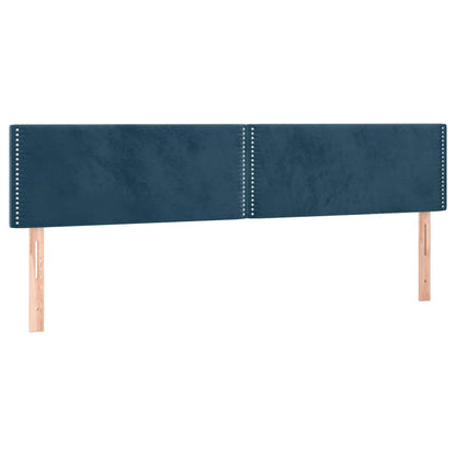 Giroletto a Molle con Materasso Blu Scuro 200x200 cm in Velluto | homemem39