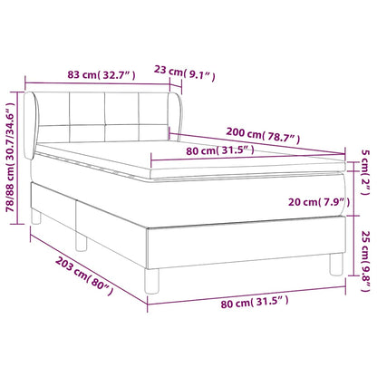 Giroletto a Molle con Materasso Verde Scuro 80x200 cm Velluto | homemem39