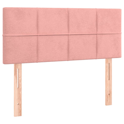 Giroletto a Molle con Materasso Rosa 90x190 cm in Velluto | homemem39